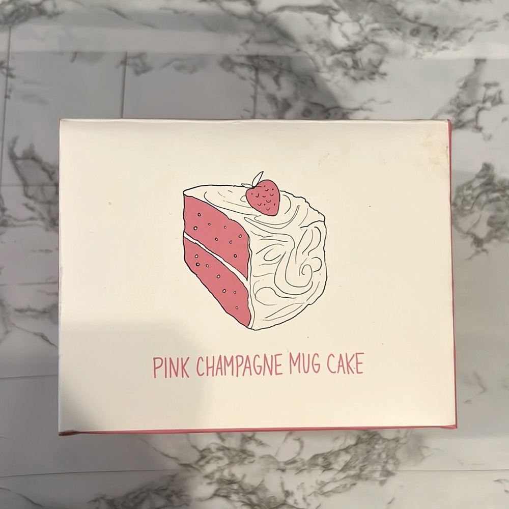 Pink Champagne Cake Mug w/ Recipe on Mug - NIB